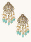 22K Gold-Plated Zircon Studded & Stone Beaded Strings Necklace Set