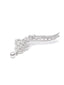Rhodium Plated Curl American Diamond Earcuffs