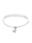 Solitaire Diamond Rhodium Plated Adjustable Bracelet