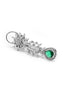 Tea Drop Green American Diamond Danglers