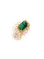 22K Gold Plated Emerald Fern Muse Stud Earrings