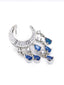 Saiesha Silver Sapphire Stone Party Danglers