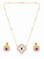 Maahi 22k gold plated Ruby Diamond Necklace set