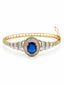 Nuyug Kasturi Sapphire Oval Zircon Diamond Bracelet