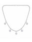 Minimal Solitaire Drop Silver Necklace- 8mm