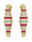 Gem Pop Baguette Diamond Ruby Dangler Earrings