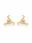 Nuyug Triangle Solitaire Statment Studs