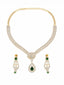 Nuyug Shagun Emerald Zircon Necklace Set
