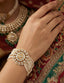 Nuyug 22K Gold Plated Pearl Garden Kundan Bracelet