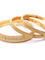 Gold Plated Ruby Accent Heritage Bangle Set