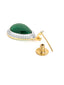 22K Gold Plated Fern Radiance Contemporary Drop Earrings