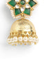 22K Gold Plated Panna Jhumki Earrings
