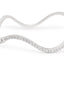 American Diamond Wave of Silver Bracelet