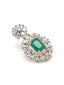 Dazzling american diamond emerald coctail necklace set