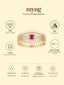 Ruby Royal Zirconia studded Cuff Bracelet