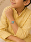 Nuyug Blue Floral Beaded Rakhi