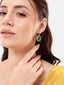 22K Gold Plated Fern Radiance Contemporary Drop Earrings