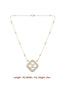 22k Gold Plated Floral Shape Diamond Necklace Set