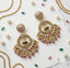 Gold Plated Crystal Bloom Chandbali Earrings