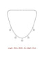 Minimal Solitaire Drop Silver Necklace- 8mm