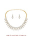 22k Gold Plated Princess Dimaond Necklace Set