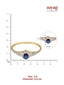 Nuyug Kasturi Sapphire Oval Zircon Diamond Bracelet