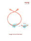 Nuyug Blue Floral Beaded Rakhi