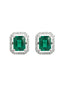Celeste Emerald Stud Earrings