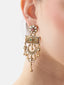 Gold Plated Pearl Tranquil Dangler Earrings