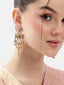 Gold Plated Pearl Tranquil Dangler Earrings
