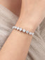 Solitaire Diamond Rhodium Plated Adjustable Bracelet