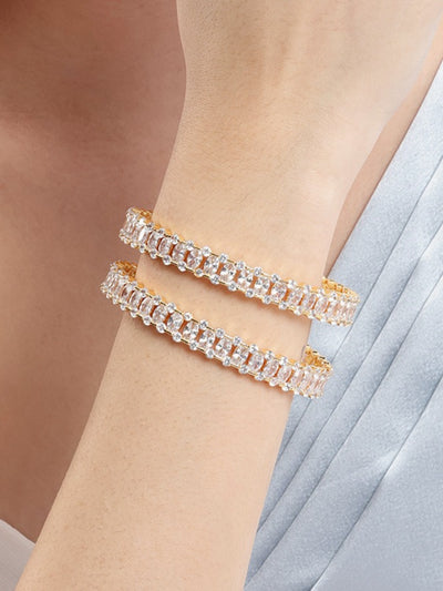 Glacia Glow American Diamond Bangle Set