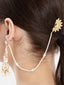 Sunehri Peacock Motif Ear Chain