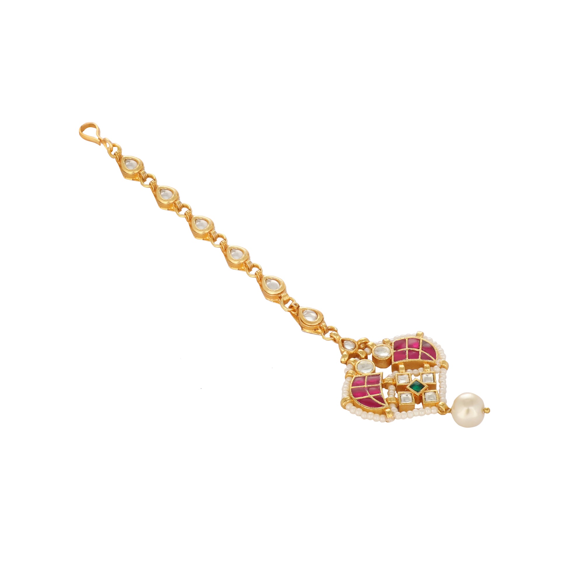 Pearl & Enamel Grace Minimal Maang Tikka