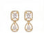 Gold Plated American Diamond Chic Mini Drop Earrings