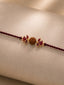 Nuyug Divine Red Kundan Rudraksha Rakhi Hamper