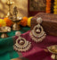 Gold Plated Crystal Bloom Chandbali Earrings