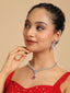 American Diamond Crimson Knot Necklace Set