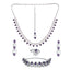 Rhodium Plated Purple Hues Necklace Set