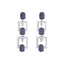 Rhodium Plated Purple Hues Necklace Set