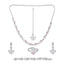 Rhodium Plated Soft Bloom Necklace Set