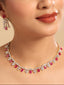 American Diamond Ruby Rhythm Necklace Set