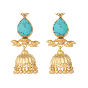 22K Gold Plated Turquoise Grace Earrings