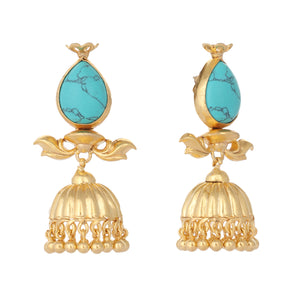 22K Gold Plated Turquoise Grace Earrings