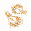 22K Gold Plated Kundan Studded Contemporary Shaped Pearl Drop Chandbalis