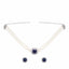 Blue Emerald Elegance Pearl Choker