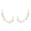 22K Gold Plated Triple Pearl Chain Aqua Chalcedony Stones Layered Ear Chain