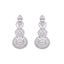 Rhodium Plated Verdant Veil Dangler Earrings