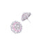 Rhodium Plated Rose Grace Stud Earrings