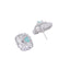 Rhodium Plated Sage Grace Stud Earrings